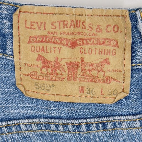 COPY - Levis 569 Jeans Mens 36x30 Blue Loose Fit Straight Leg Denim Pants Cowbo… - Picture 8 of 14